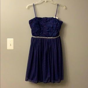 Elegant Navy Blue Prom Dress